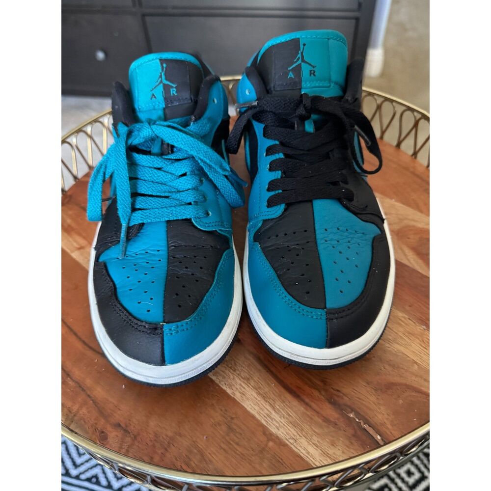 Nike Air Jordan1 Low SE Split Bright Spruce Women's Size 8 DR0502-300 Teal Black